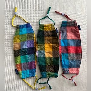 3 baggu madras cotton masks